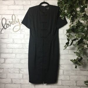 Debra Michaels Black Kimono Midi Dress Size 8